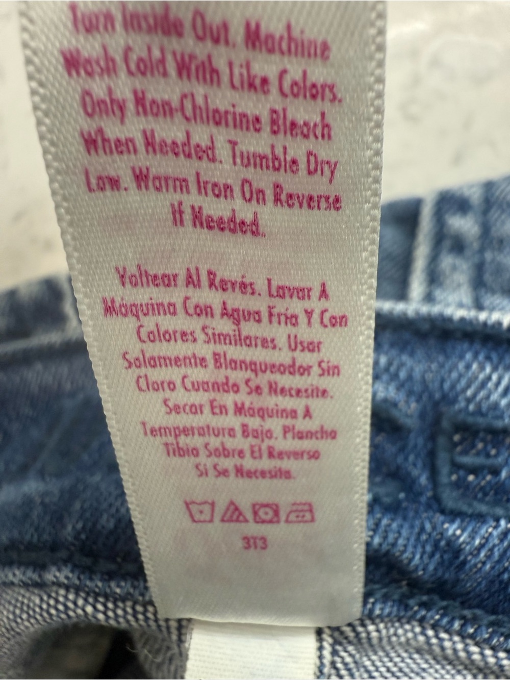 Justice girls' jeans featuring embroidered flower patches and distress sz(14) - Picture 4 of 5